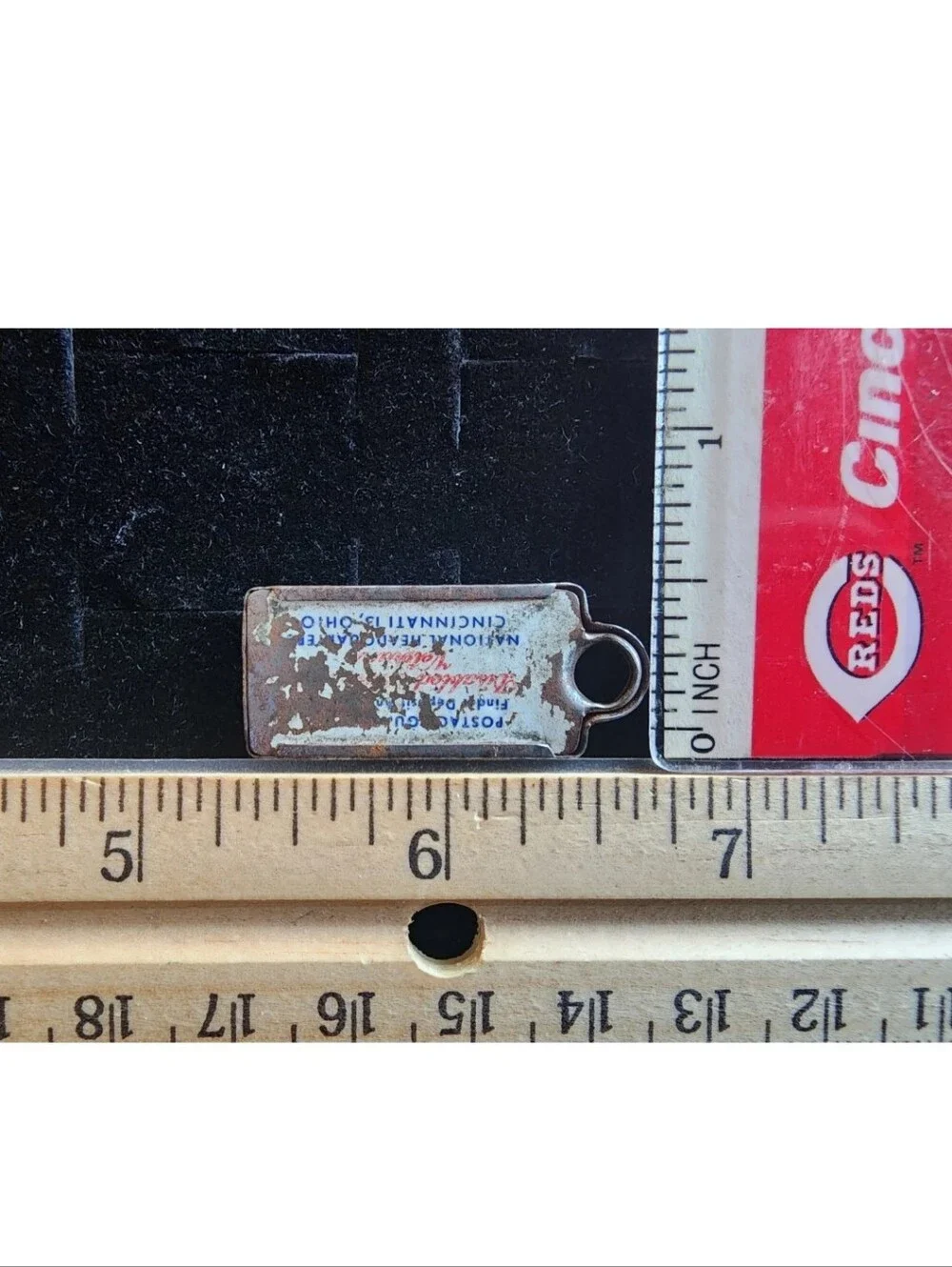 Ohio 1960 MINI License Plate KEYCHAIN TAG DISABLED AMERICAN VETERAN